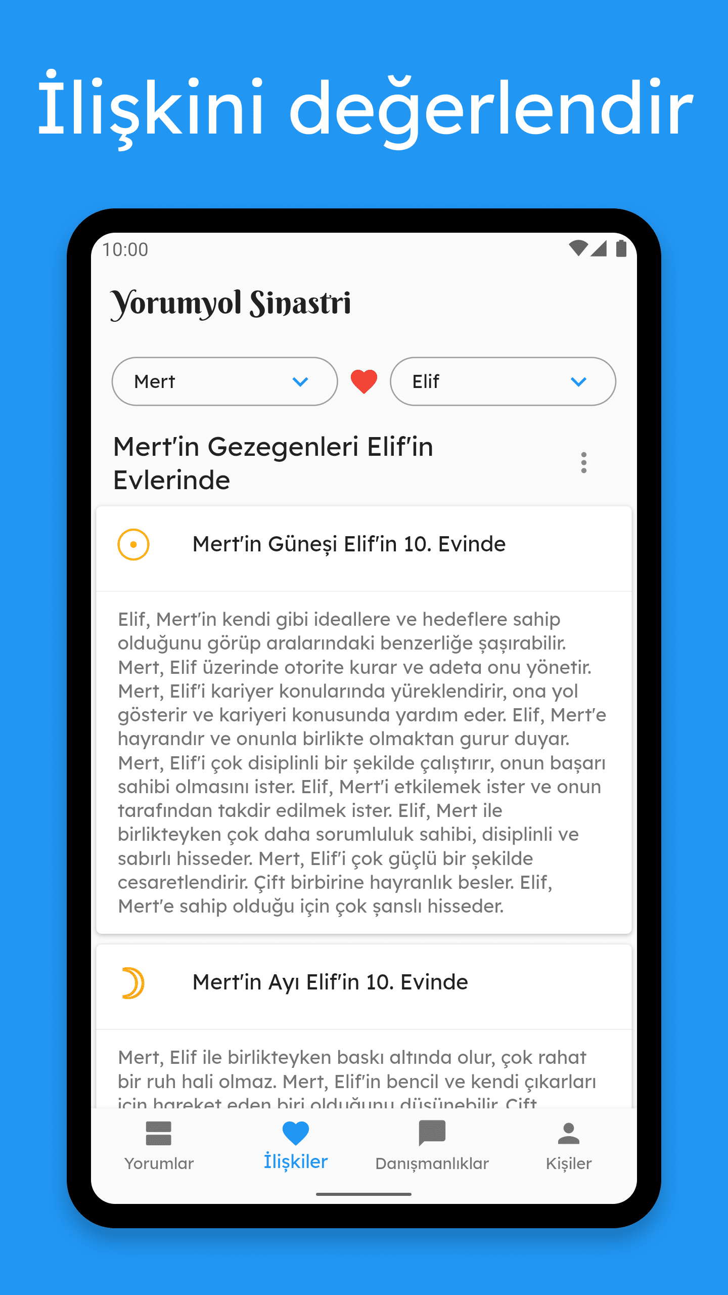 İlişkini değerlendir